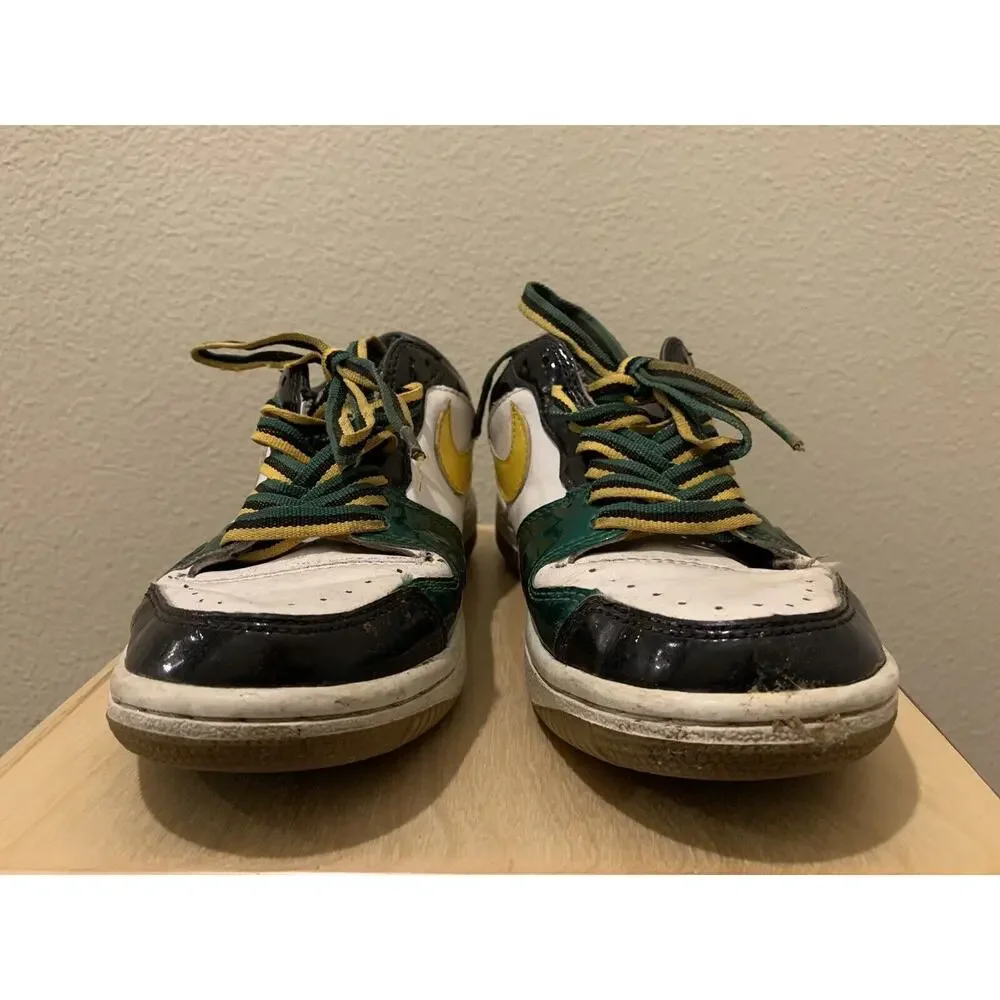 Nike Court Force Womens Green Yellow Jamaica Style Shoes Size 6.5 316399-171